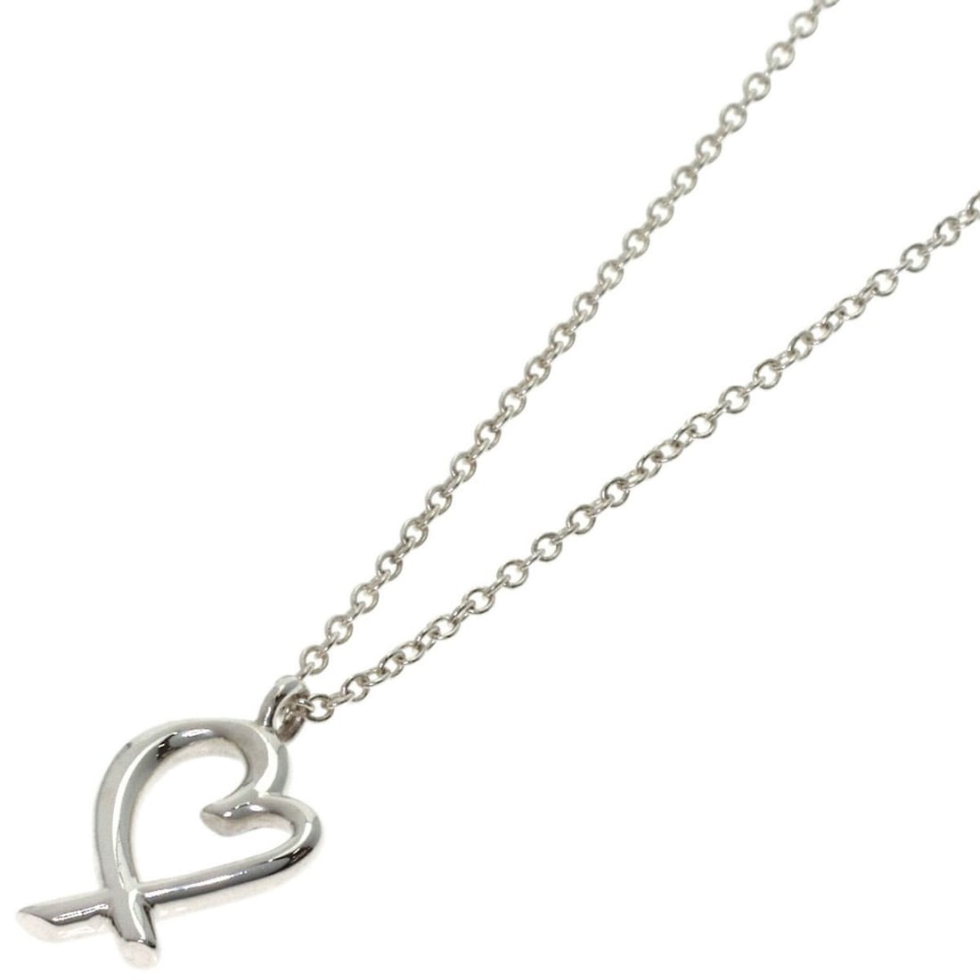 Tiffany & Co. Loving Heart Mini Necklace, Silver, Women's.: --- Catalog ---Category: SizePendant Size: 12.5mm x 8mm / 0.49'' x 0.31''Neck Circumference: 44 cm / 17.32''Category: DesignGender: WomenMaterial: SilverNecklace Type: NecklaceCategory: GeneralBrand: 