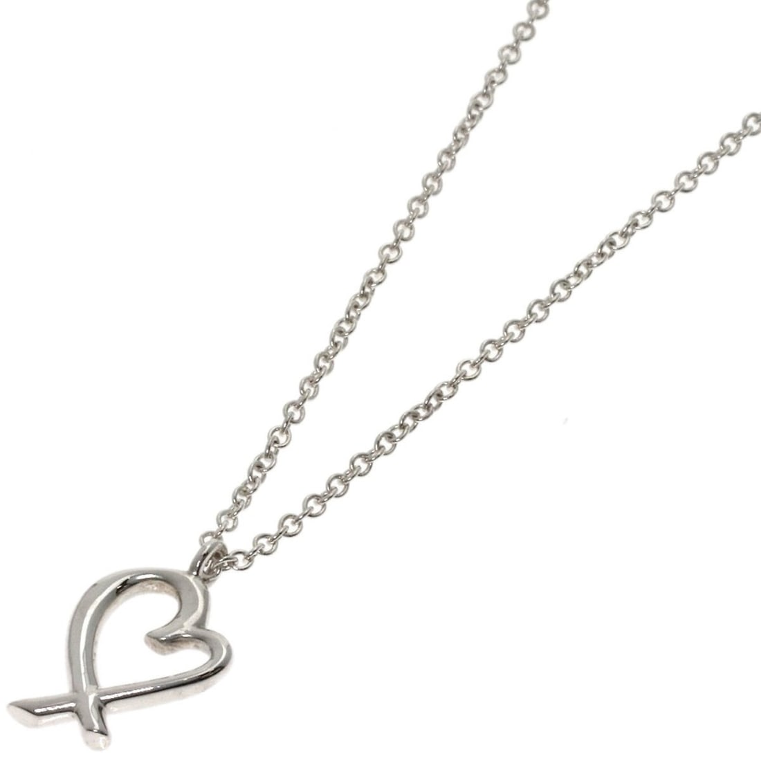 Tiffany & Co. Loving Heart Mini Necklace, Silver, Women's.: --- Catalog ---Category: SizePendant Size: 12.5mm x 7.9mm / 0.49'' x 0.31''Neck Circumference: 41.5 cm / 16.33''Category: DesignGender: WomenMaterial: SilverNecklace Type: NecklaceCategory: GeneralBra