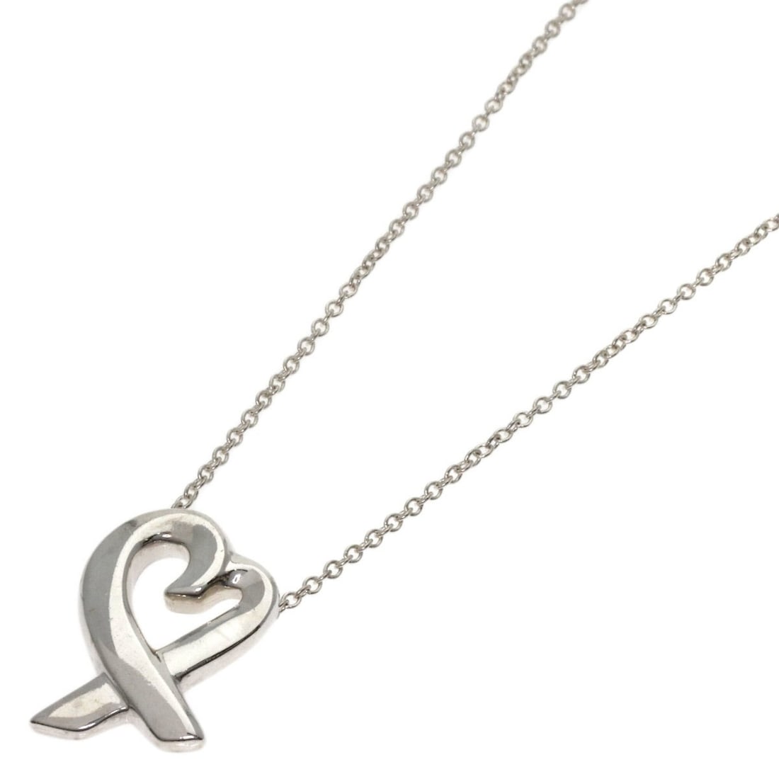Tiffany & Co. Loving Heart Necklace, Silver, Women's.: --- Catalog ---Category: SizePendant Size: 15.4mm x 11.3mm / 0.6'' x 0.44''Neck Circumference: 41 cm / 16.14''Category: DesignGender: WomenMaterial: SilverNecklace Type: NecklaceCategory: GeneralBrand