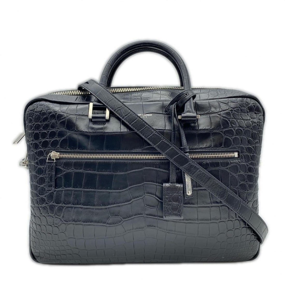 YVES SAINT LAURENT Leather Sac de Jour Souple Briefcase 1656670 Business Bag Black Women's: --- Catalog ---Category: SizeSize (HxWxD): 27cm x 36cm x 8cm / 10.62'' x 14.17'' x 3.14''Strap Length: 123cm / 48.42''Handle Length: 34cm / 13.38''Category: DesignType: BriefcaseColor: BlackGender: Wo