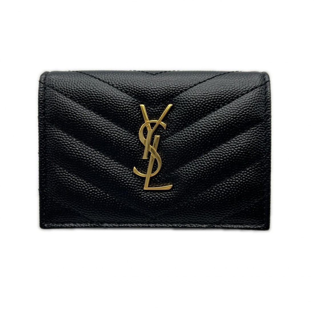 YVES SAINT LAURENT Monogram Grain de Poudre Embossed Leather Business Card Holder/Card Case 596323: --- Catalog ---Category: DesignType: Business card caseColor: BlackGender: WomenMaterial: Leather Category: GeneralBrand: Yves Saint LaurentCategory: Physical PropertiesSize (HxWxD): 7.5cm x 11cm x 3c