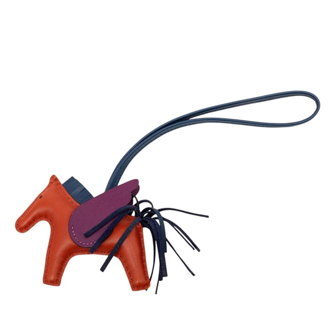 Hermes Rodeo Pegasus PM Accessory Bag Charm Brown/Navy Agneau Milo Women's HERMES: --- Catalog ---Category: SizeSize (HxWxD): 7.00mm x 9.00mm / 0.28'' x 0.35''Category: DesignType: Handbag charmColor: Brown, NavyGender: WomenMaterial: Agneau MiloCategory: GeneralBrand: Hermes--- Ite