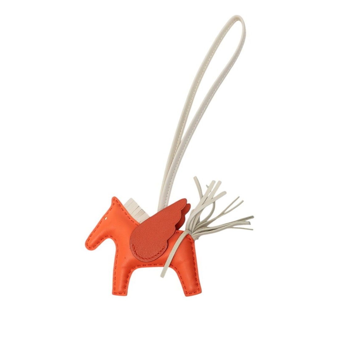 Hermes Rodeo PM Pegasus Accessory Bag Charm Orange Poppy Craie Terre Batue Agneau Milo Women's: --- Catalog ---Category: SizeSize (HxWxD): 7.50mm x 8.50mm / 0.30'' x 0.33''Category: DesignType: Handbag charmColor: OrangeGender: WomenMaterial: Agneau MiloCategory: GeneralBrand: Hermes--- Item Lis
