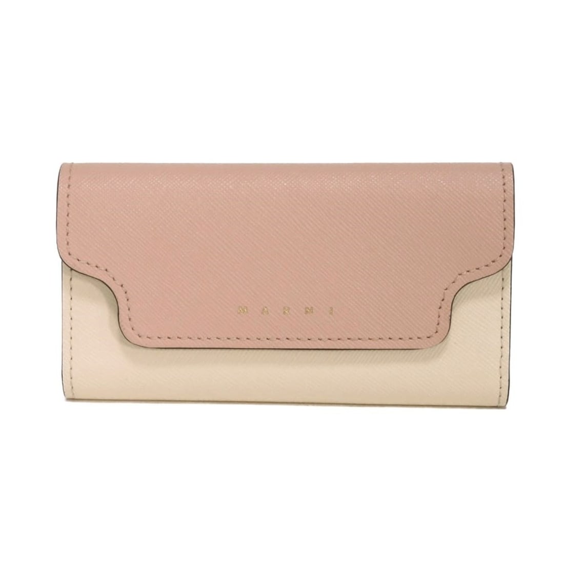 MARNI Saffiano Key Case, 6-Key Holder, Talc Natural Trio Color, Logo Foil Stamping, Camellia,: --- Catalog ---Category: DesignType: KeycaseGender: WomenMaterial: Leather Category: GeneralMPN: PCM00017U1 LV520 Z605MBrand: MarniCategory: Physical PropertiesSize (HxWxD): 6.7cm x 12.5cm x 2cm / 2.6
