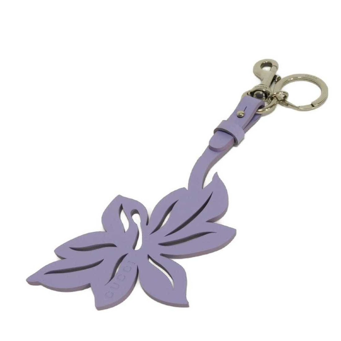 Gucci GUCCI Keychain Flower Charm Floral Pastel Keyring Silver Logo Embossed Purple 822098 Men's: --- Catalog ---Category: SizeSize (HxWxD): 22.5cm x 8.7cm x 4.00mm / 8.85'' x 3.42'' x 0.15''Category: DesignType: KeyringColor: PurpleGender: Men,WomenMaterial: LeatherCategory: GeneralMPN: 822098Bra