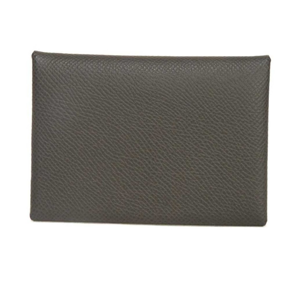 Hermes Calvi Duo Coin Case, Epsom Calfskin, Dark Gray, Card Veau Graphite, U Stamp, Men's/Women's.: --- Catalog ---Category: SizeSize (HxWxD): 7cm x 10.5cm x 2cm / 2.75'' x 4.13'' x 0.78''Category: DesignType: Coin purse/coin caseColor: Dark gray, GraphiteGender: Men,WomenMaterial: Epsom leather Cat