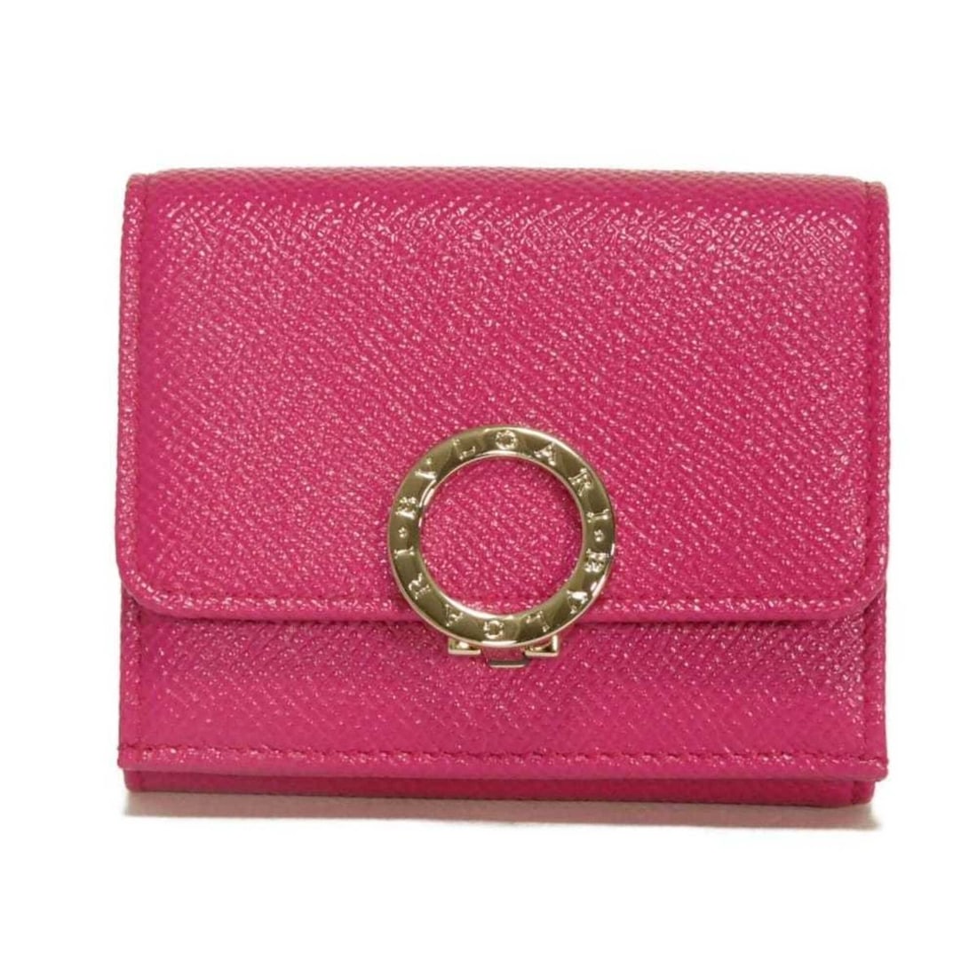 BVLGARI Tri-fold Wallet, Clip-on, Compact, Bordeaux, RFID IC, BB Logo Ring, True Tourmaline Fuchsia,: --- Catalog ---Category: SizeSize (HxWxD): 7.7cm x 9.6cm x 3.7cm / 3.03'' x 3.77'' x 1.45''Category: DesignType: Wallet (tri-fold)Color: PinkGender: WomenMaterial: Leather Category: GeneralMPN: 293177