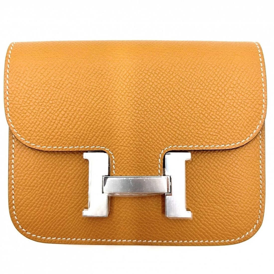 Hermes Constance Slim Bi-fold Wallet for Women, Compact Wallet, H Logo, HERMES B Stamp, Veau Epsom: --- Catalog ---Category: SizeSize (HxWxD): 10cm x 12cm x 2cm / 3.93'' x 4.72'' x 0.78''Category: DesignType: Wallet (bi-fold)Color: BrownGender: WomenMaterial: Epsom leather Category: GeneralBrand: He