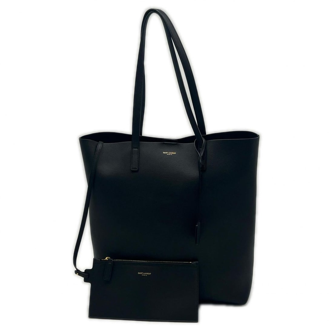YVES SAINT LAURENT Calfskin North-South Sack Shopping Tote 600306 Bag Black Calf Leather Women's: --- Catalog ---Category: SizeSize (HxWxD): 34cm x 30cm x 10cm / 13.38'' x 11.81'' x 3.93''Handle Length: 56cm / 22.04''Category: DesignType: Tote bagColor: BlackGender: WomenClosure: MagnetMaterial: L