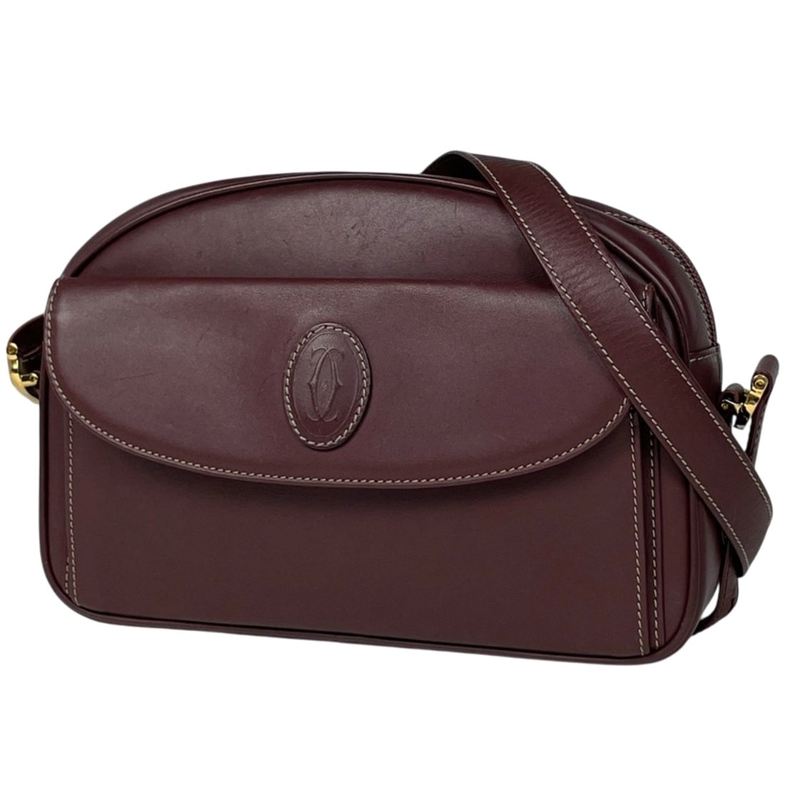 Cartier Must Line Shoulder Bag, Leather, Red, Women's: --- Catalog ---Category: SizeSize (HxWxD): 16cm x 22cm x 5cm / 6.29'' x 8.66'' x 1.96''Category: DesignType: Shoulder bagColor: Red colorGender: WomenMaterial: Leather Category: GeneralBrand: Cartier-