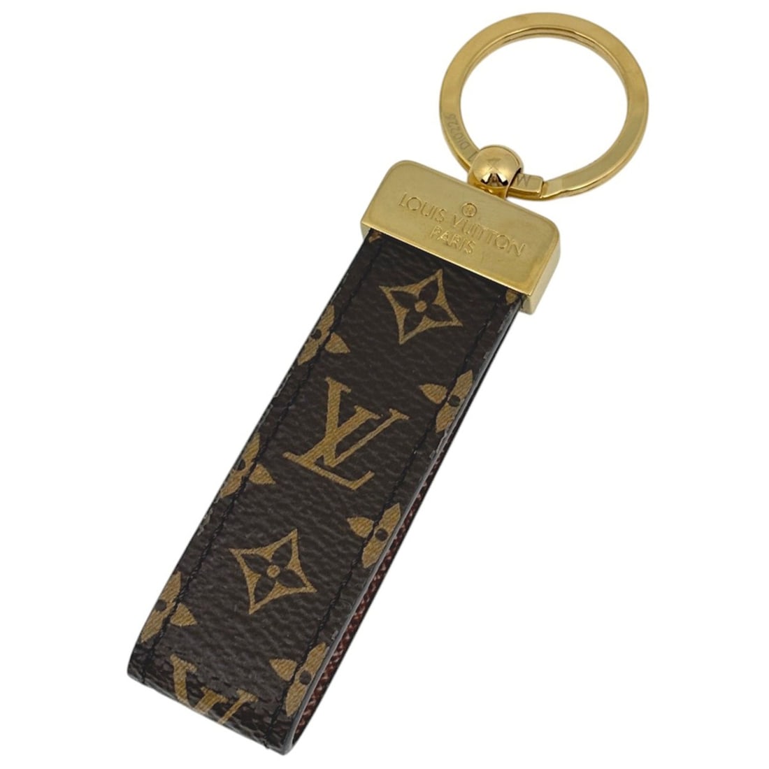 Louis Vuitton Dragonne Metal Keychain, Monogram, Gold Brown, M65221, Women's: --- Catalog ---Category: SizeCharm Size: 2.5cm x 10.5cm / 0.98'' x 4.13''Category: DesignColor: Brown, MonogramGender: WomenMaterial: Metal, MonogramCategory: GeneralMPN: M65221Brand: Louis Vuitton---