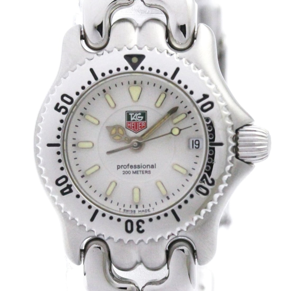 TAG HEUER Sel Professional Steel Quartz Ladies Watch WG1412 Polished: --- Catalog ---Category: SizeCase Diameter: 24mm / 0.94''Category: DesignType: WristwatchStyle: Dress/FormalGender: WomenColor (Dial): WhiteMaterial (Band): Stainless steelMaterial (Case): Stainless s