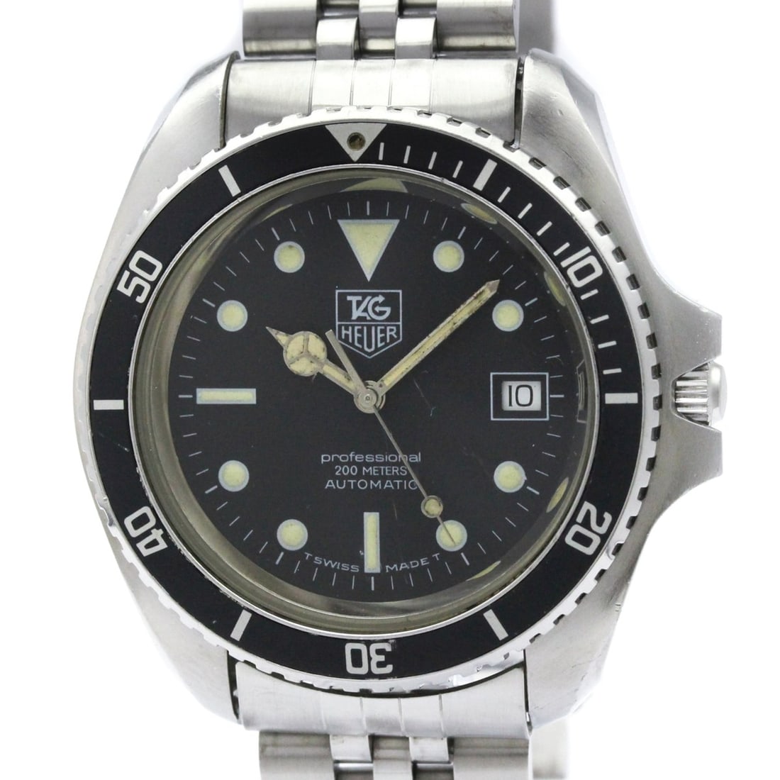 TAG HEUER Professional Stainless Steel Automatic Mens Watch 844/5 (1 of 8)