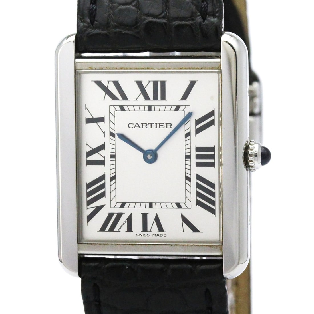 CARTIER Tank Solo LM Steel Leather Quartz Mens Watch W5200003 Polished: --- Catalog ---Category: SizeCase Diameter: 27mm / 1.06''Category: DesignType: WristwatchStyle: Dress/FormalGender: MenColor (Dial): SilverMaterial (Band): LeatherMaterial (Case): Stainless steelCateg