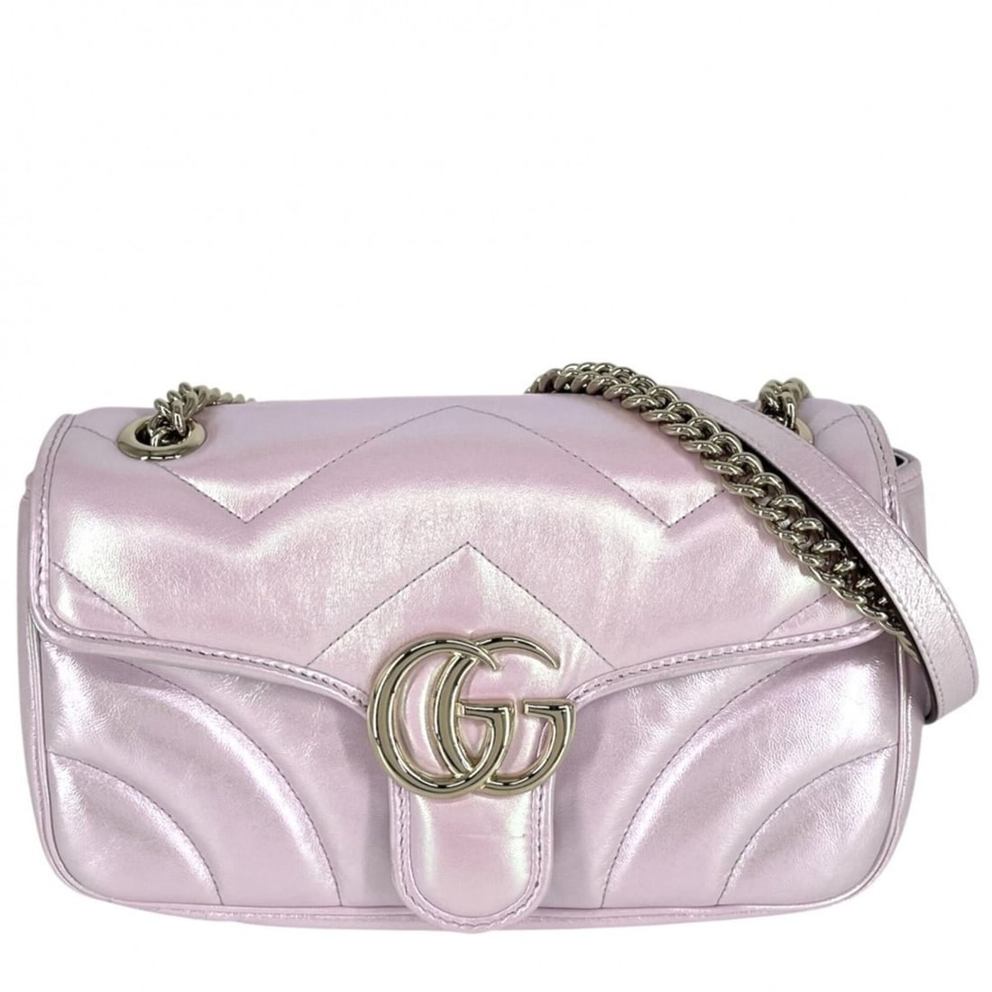 Gucci GG Marmont Quilted Small Chain Shoulder Bag for Women, 443497, Leather, Aurora Pink, Gold: --- Catalog ---Category: SizeSize (HxWxD): 15cm x 26cm x 7cm / 5.9'' x 10.23'' x 2.75''Category: DesignType: Shoulder bagColor: Aurora pinkGender: WomenMaterial: Leather Category: GeneralBrand: Gucci-