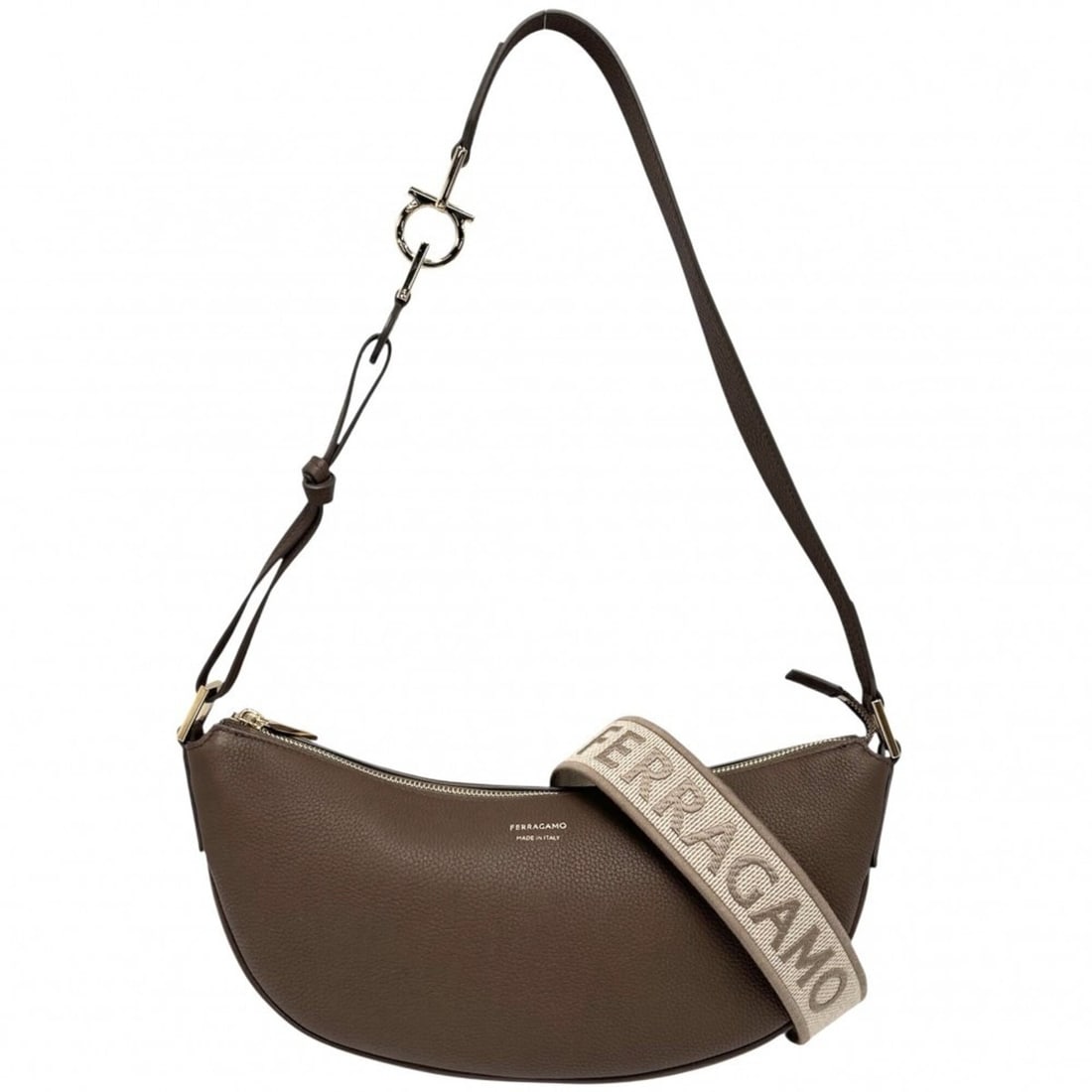 Salvatore Ferragamo Women's Gancini Handbag Shoulder Bag Crossbody 781656 Leather Brown Gold: --- Catalog ---Category: SizeSize (HxWxD): 15cm x 33cm x 4.5cm / 5.9'' x 12.99'' x 1.77''Category: DesignType: Handbag, Shoulder bagColor: BrownGender: WomenMaterial: Leather Category: GeneralBrand: S