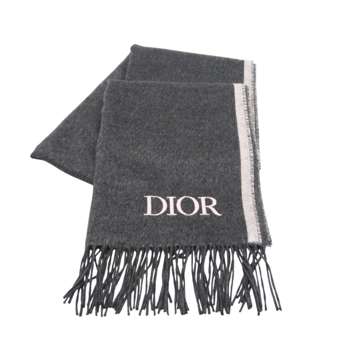 Christian Dior Silk Double-Faced Scarf/Stole 93E0015DH001 Gray Pink Women's: --- Catalog ---Category: SizeSize (LxW): 1.84m / 72.44''Category: DesignType: StoleColor: Gray, PinkGender: WomenMaterial: Silk Category: GeneralBrand: Christian Dior--- Item List ---Section: Conditio