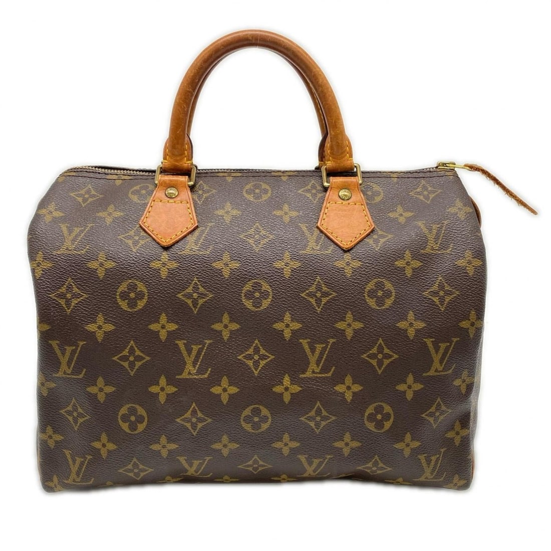 LOUIS VUITTON Monogram Speedy 30 M41526 Handbag Brown Leather Women's: --- Catalog ---Category: SizeSize (HxWxD): 21.5cm x 30cm x 17cm / 8.46'' x 11.81'' x 6.69''Handle Length: 26cm / 10.23''Category: DesignType: HandbagColor: BrownGender: WomenClosure: ZipperMaterial: C