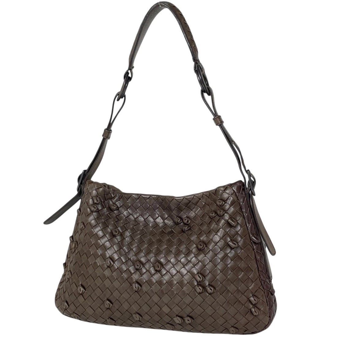 Bottega Veneta Intrecciato Shoulder Bag, One-Shoulder, Leather, Brown, Women's (1 of 9)