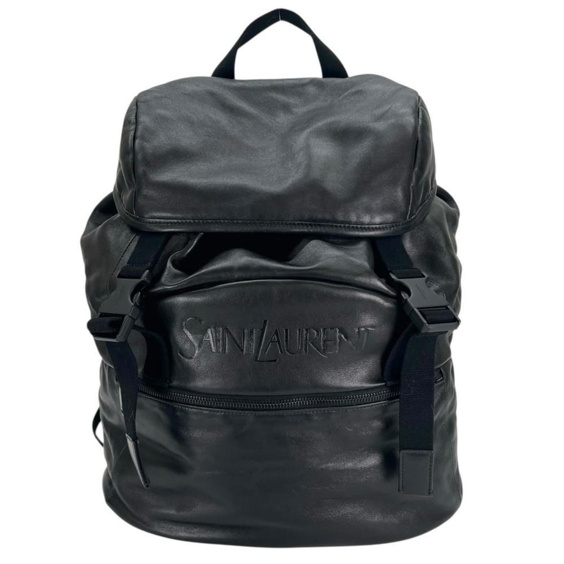 Saint Laurent Men's Backpack, SAINT LAURENT PARIS, Leather & Nylon, Black, Black Hardware: --- Catalog ---Category: SizeSize (HxWxD): 40cm x 32cm x 19cm / 15.74'' x 12.59'' x 7.48''Category: DesignType: BackpackColor: BlackGender: MenMaterial: Leather , Nylon Category: GeneralBrand: Saint L