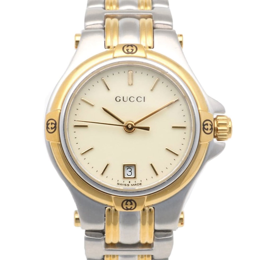 Gucci watch, stainless steel 9040L quartz, polished, ladies' watch. (1 of 9)
