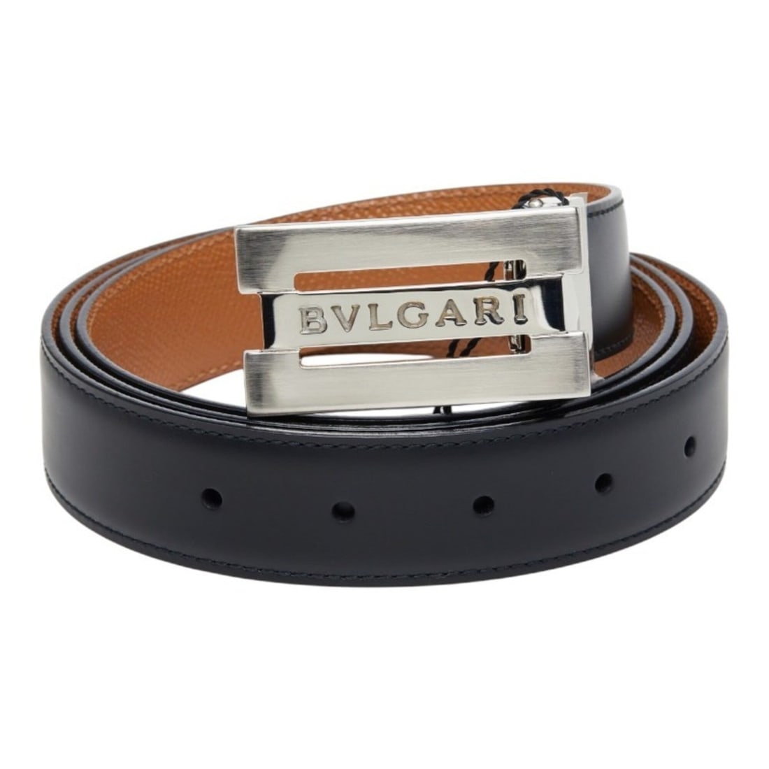 Bulgari Logo Reversible Belt, Size: 110 44, 21276, Black/Brown Leather, Men's, BVLGARI: --- Catalog ---Category: SizeLength: 109cm - 119cm / 42.91'' - 46.85''Category: DesignType: Standard beltColor: Black, BrownGender: MenMaterial (Strap): Leather Category: GeneralMPN: 21276Brand: Bvlga
