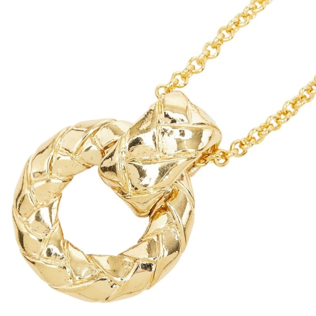 Yves Saint Laurent Saint Laurent Necklace Pendant, Gold Plated, Women's: --- Catalog ---Category: SizePendant Size: 32.1mm x 25.6mm / 1.26'' x 1''Neck Circumference: 58 cm / 22.83''Category: DesignColor: GoldGender: WomenPendant Type: PendantNecklace Type: NecklaceCategory