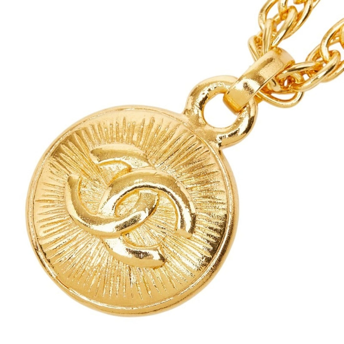 Chanel Coco Mark Vintage Chain Necklace Pendant Gold Plated Women's CHANEL (1 of 17)