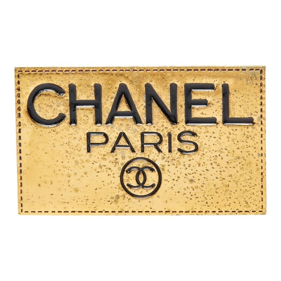 Chanel Logo Plate Brooch, Gold Plated, Women's CHANEL: --- Catalog ---Category: SizeSize (HxWxD): 3.2cm x 5.3cm / 1.25'' x 2.08''Category: DesignType: BroochColor: GoldGender: WomenCategory: GeneralBrand: Chanel--- Item List ---Section: ConditionRanking: 