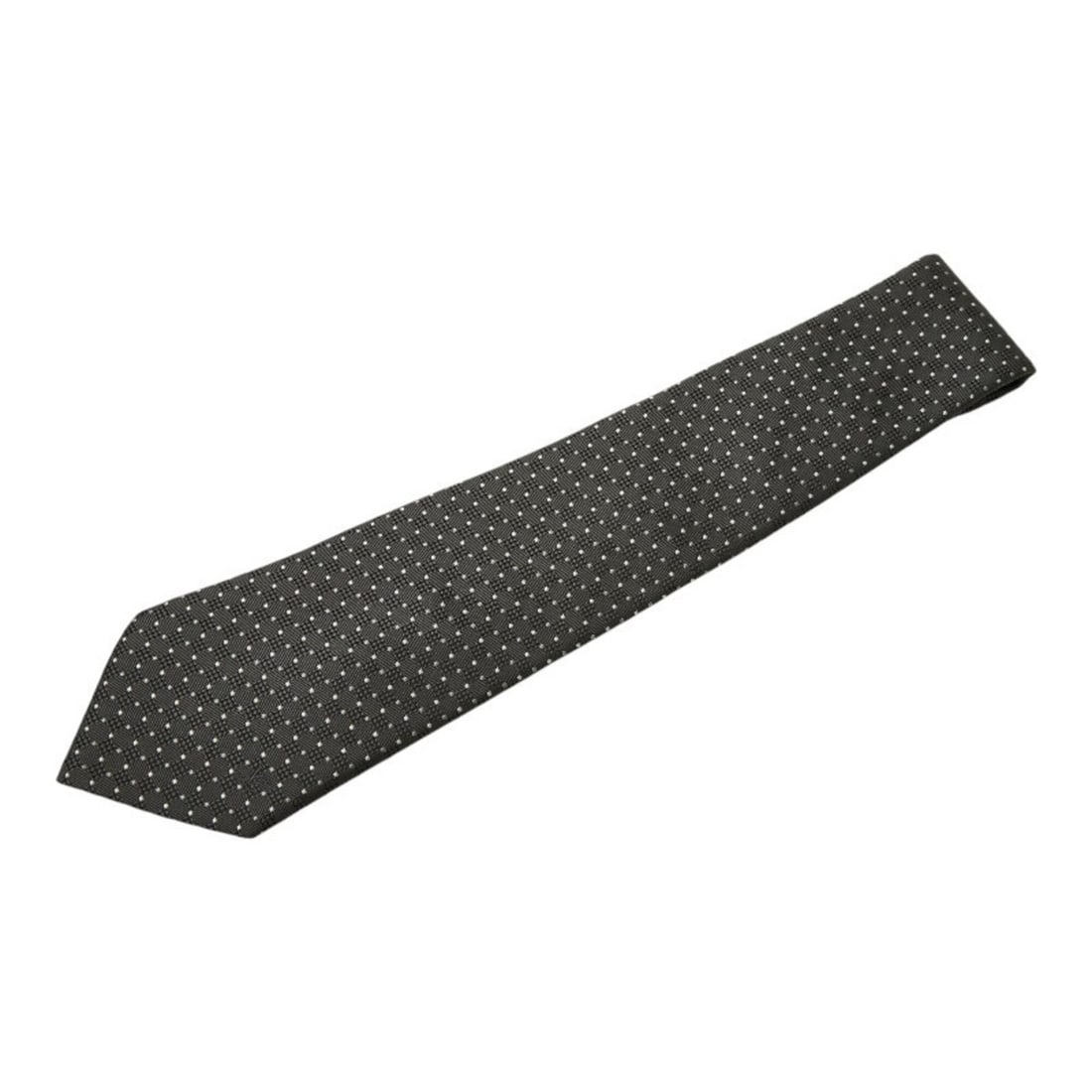 Louis Vuitton Damier Tie, Black Silk, Men's LOUIS VUITTON: --- Catalog ---Category: SizeWidth: 9.5cm / 3.74''Total Length: 149cm / 58.66''Category: DesignType: CravatColor: BlackGender: MenMaterial: Silk Category: GeneralBrand: Louis Vuitton--- Item List ---S