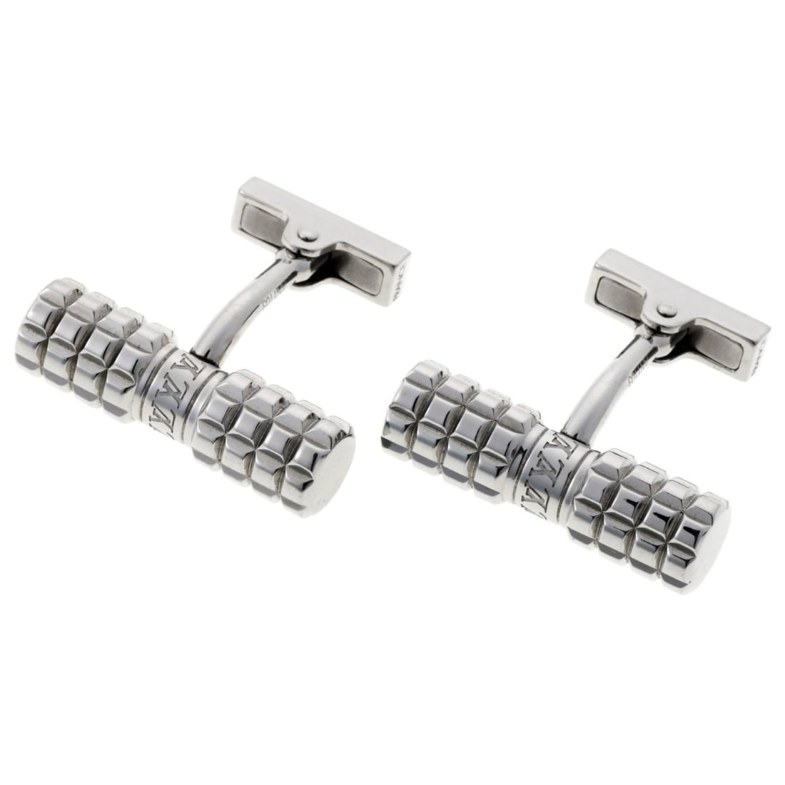 Louis Vuitton Bouton de Manchette Diujit Cufflinks, M66358, Metal, Silver: --- Catalog ---Category: SizeSize (HxWxD): 25.00mm x 24.00mm x 8.00mm / 0.98'' x 0.94'' x 0.31''Category: DesignType: CufflinksColor: SilverGender: MenMaterial: MetalCategory: GeneralMPN: M66358Brand: