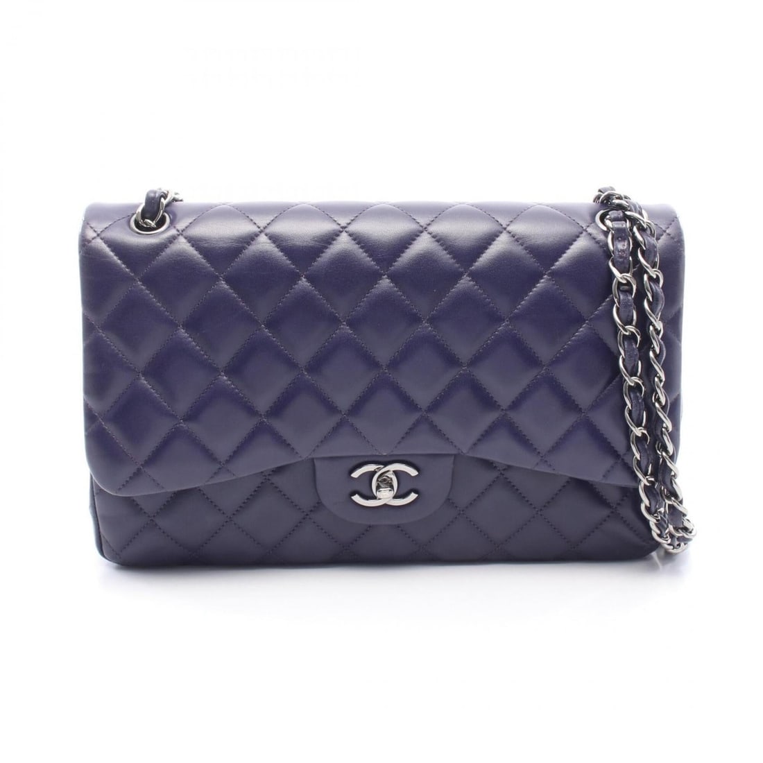 Chanel Large Matelassé 30 Classic Double Flap Shoulder Bag/Handbag, Lambskin Leather, Women's,: --- Catalog ---Category: SizeSize (HxWxD): 20cm x 30cm x 9cm / 7.87'' x 11.81'' x 3.54''Category: DesignType: Handbag, Shoulder bagColor: PurpleGender: WomenMaterial: Leather Hardware Color: SilverLea