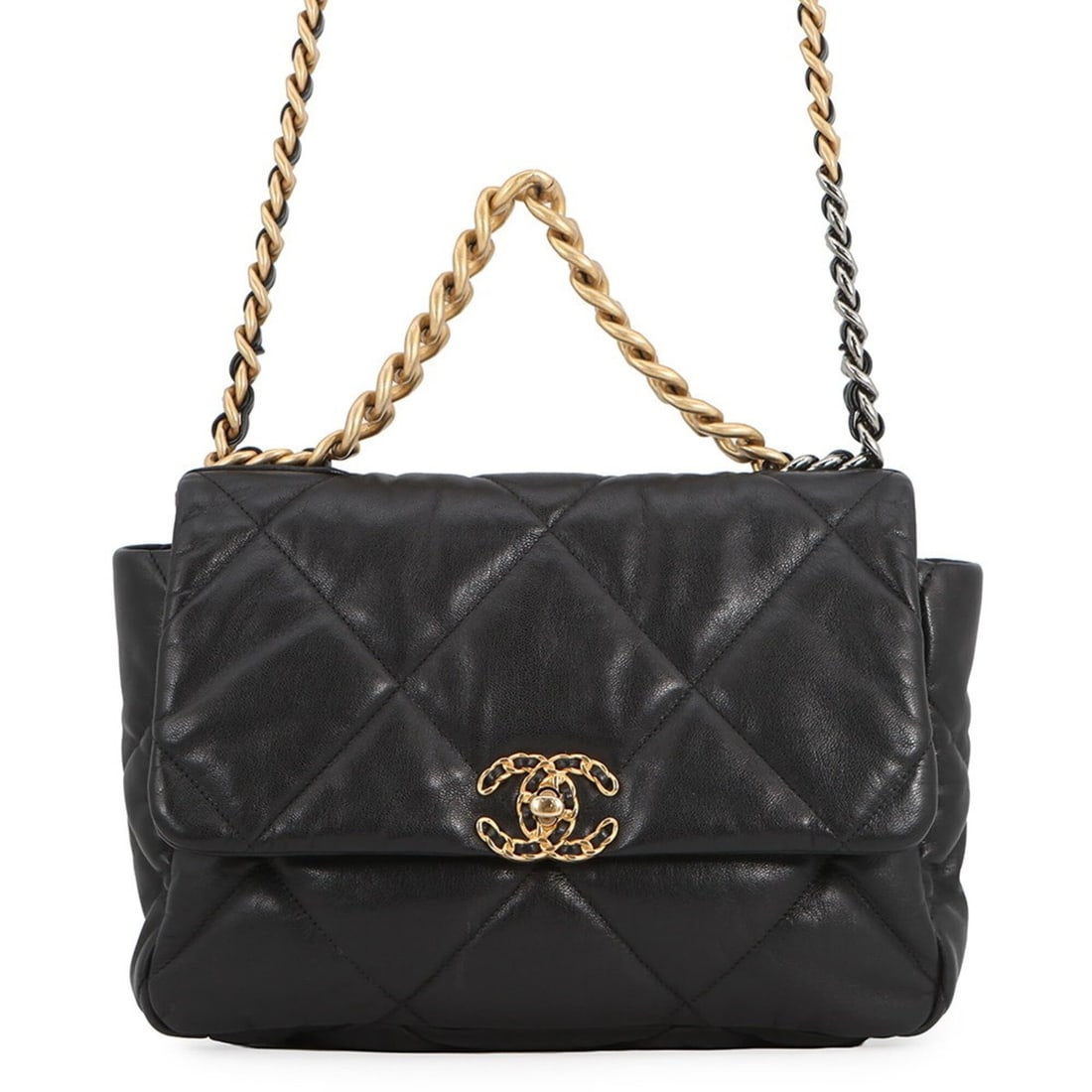 Chanel Chain Shoulder Bag CHANEL19 Large Lambskin AS1161 CHANEL 2-way Black Handbag Women's: --- Catalog ---Category: SizeWeight: 1.07kg / 2.35lb.Size (HxWxD): 21cm x 30cm x 8cm / 8.26'' x 11.81'' x 3.14''Strap Length: 100cm / 39.36''Category: DesignType: Handbag, Shoulder bagColor: BlackGend