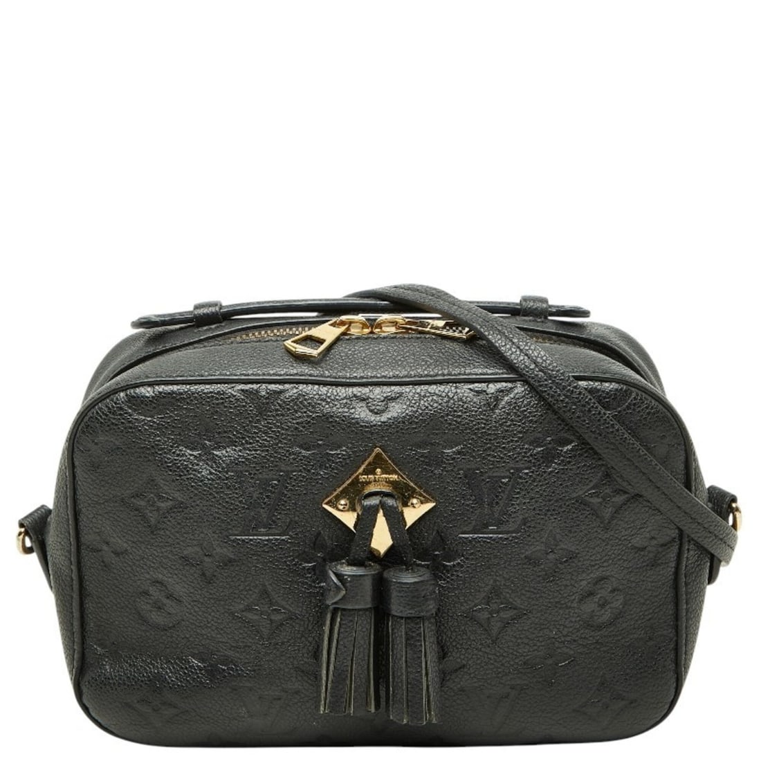Louis Vuitton Monogram Empreinte Saint-Onge Crossbody Fringe Shoulder Bag M44593 Black Noir Leather: --- Catalog ---Category: SizeSize (HxWxD): 14.5cm x 22cm x 7cm / 5.7'' x 8.66'' x 2.75''Category: DesignType: Shoulder bagColor: Black, NoirGender: WomenMaterial: Leather Category: GeneralMPN: M44593B