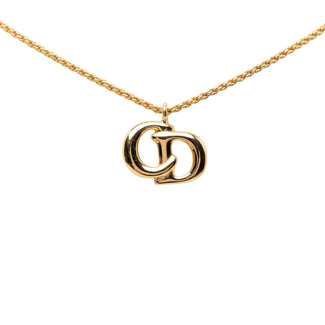 Christian Dior Dior CD Logo Pendant Necklace, Gold Plated (GP), Women's.: --- Catalog ---Category: SizePendant Size: 16.5mm x 17.2mm / 0.64'' x 0.67''Neck Circumference: 44.5 cm / 17.51''Category: DesignColor: GoldGender: WomenMaterial: Gold platingNecklace Type: NecklaceCa