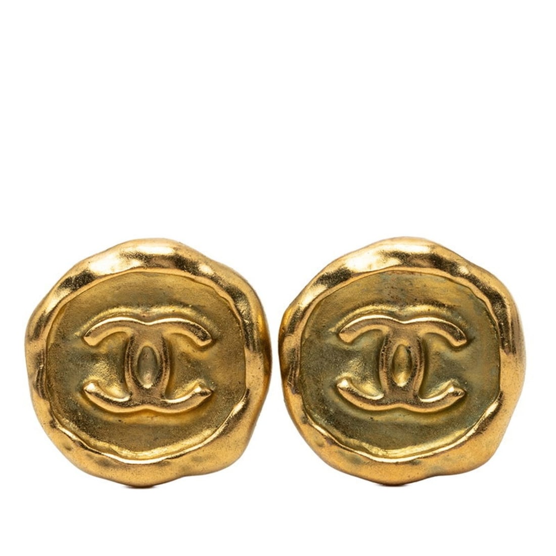 Chanel Coco Mark Vintage Earrings 95P Gold Plated GP Women's CHANEL: --- Catalog ---Category: SizeSize (HxWxD): 26.40mm x 26.30mm / 1.04'' x 1.04''Category: DesignType: Clip earringsColor: GoldGender: WomenMaterial: Gold platingCategory: GeneralBrand: Chanel--- Item Li