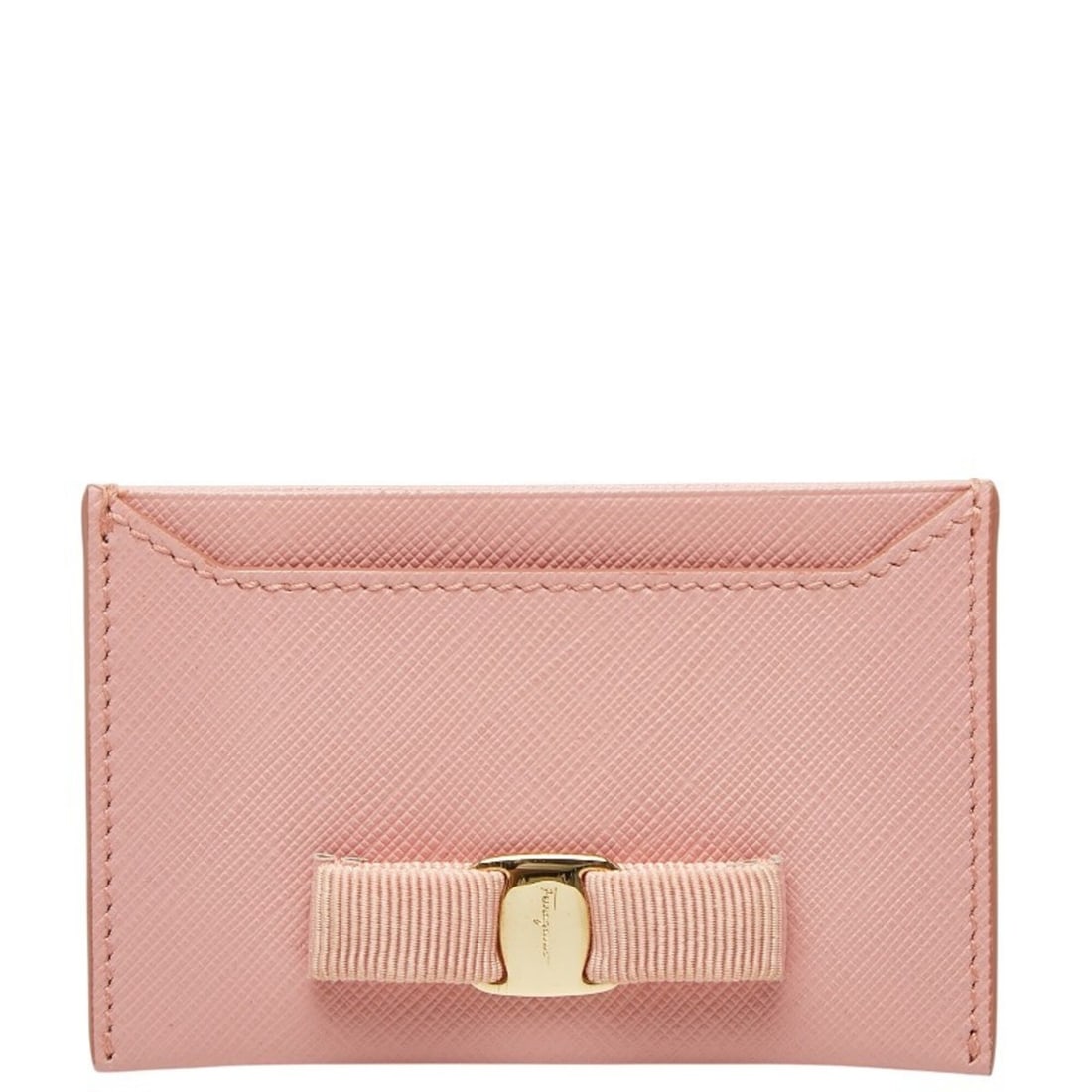 Salvatore Ferragamo Vara Business Card Holder/Card Case IR.22.C500 Pink Leather Women's: --- Catalog ---Category: DesignType: Card caseColor: PinkGender: WomenMaterial: Leather Category: GeneralMPN: IR.22.C500Brand: Salvatore FerragamoCategory: Physical PropertiesSize (HxWxD): 6.5cm x 10c
