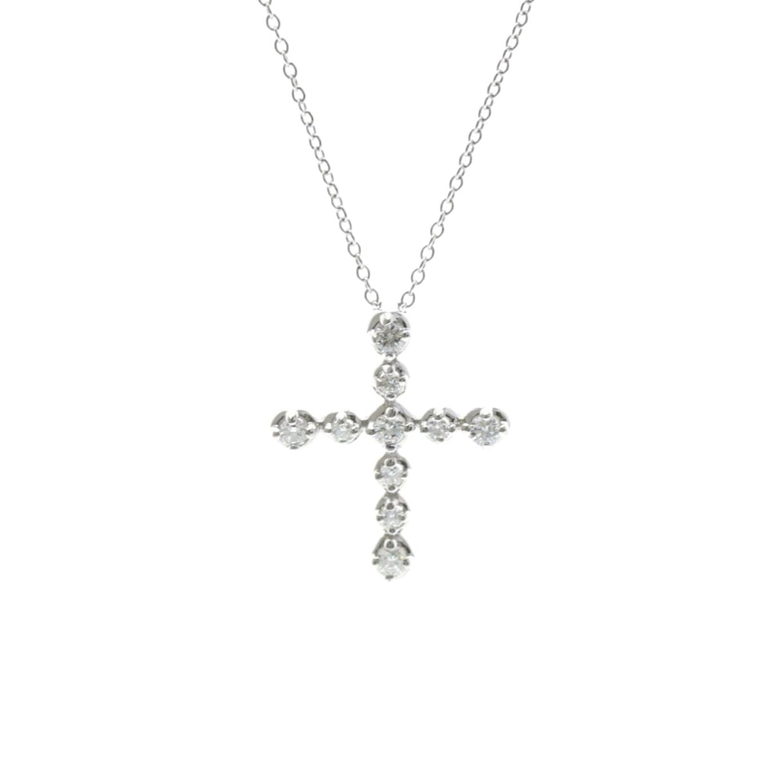 Tiffany Tenderness Diamond Necklace White Gold (18K) Diamond Men,Women Fashion Necklace (Silver): --- Catalog ---Category: SizeWeight: 3.1g / 0.1oz.Pendant Size: 20.8mm x 17.5mm / 0.81'' x 0.68''Neck Circumference: 42 cm / 16.53''Category: DesignColor: SilverMetal: White GoldStone: DiamondStyle: F