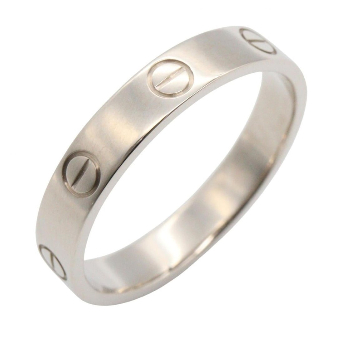 Cartier Mini Love Ring, 18K White Gold (18KWG), Silver Tone, B4085100 (Men's/Women's): --- Catalog ---Category: SizeJP Size: 17US Size: 8.5Category: DesignType: Band ringColor: SilverGender: Men,WomenMaterial: White gold (18K)Category: GeneralMPN: B4085100Brand: Cartier--- Item List ---