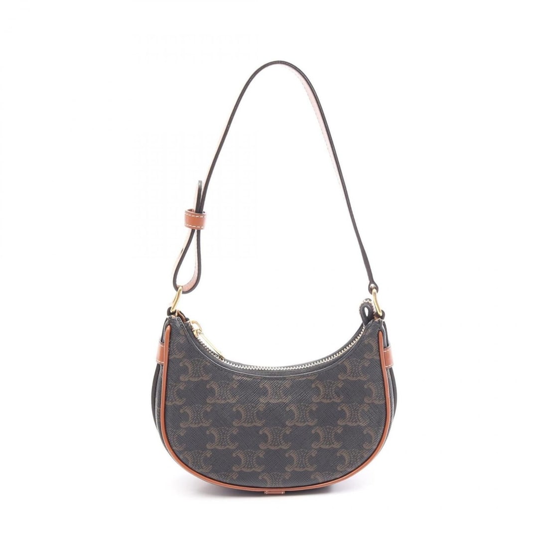 Celine AVA Mini Ava Triomphe Handbag, Coated Canvas Leather, Women's, Black/Brown, 10I602DS1.04LU: --- Catalog ---Category: SizeSize (HxWxD): 8cm x 15cm x 5cm / 3.14'' x 5.9'' x 1.96''Category: DesignType: HandbagColor: Black, BrownGender: WomenMaterial: Coated canvas , Leather Category: GeneralMPN