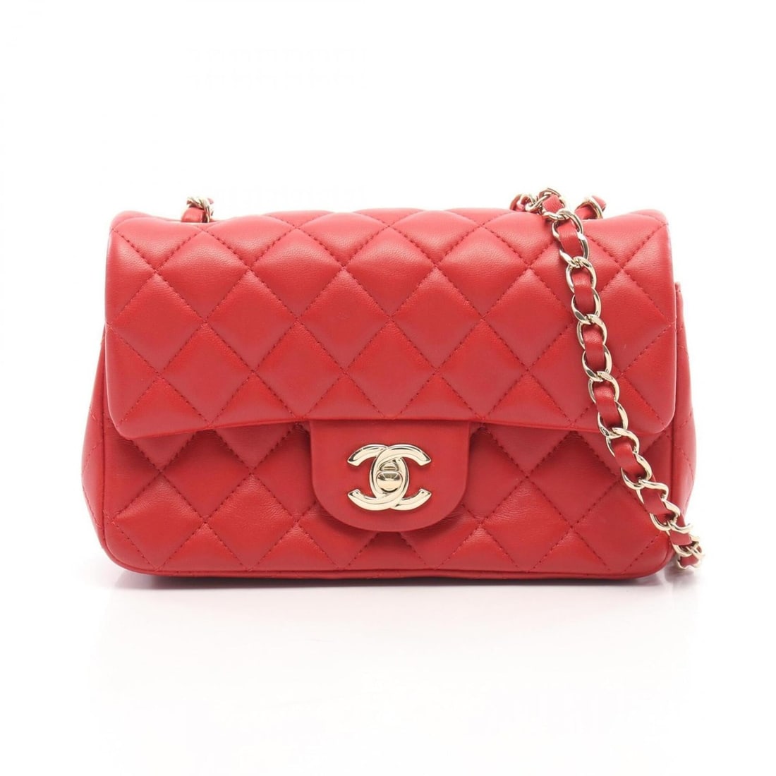 Chanel Mini Matelassé 20 Shoulder Bag/Handbag, Lambskin Leather, Women's, Red: --- Catalog ---Category: SizeSize (HxWxD): 12cm x 20cm x 6.5cm / 4.72'' x 7.87'' x 2.55''Category: DesignType: Handbag, Shoulder bagColor: Red colorGender: WomenMaterial: Leather Leather/Fur Type: Lam