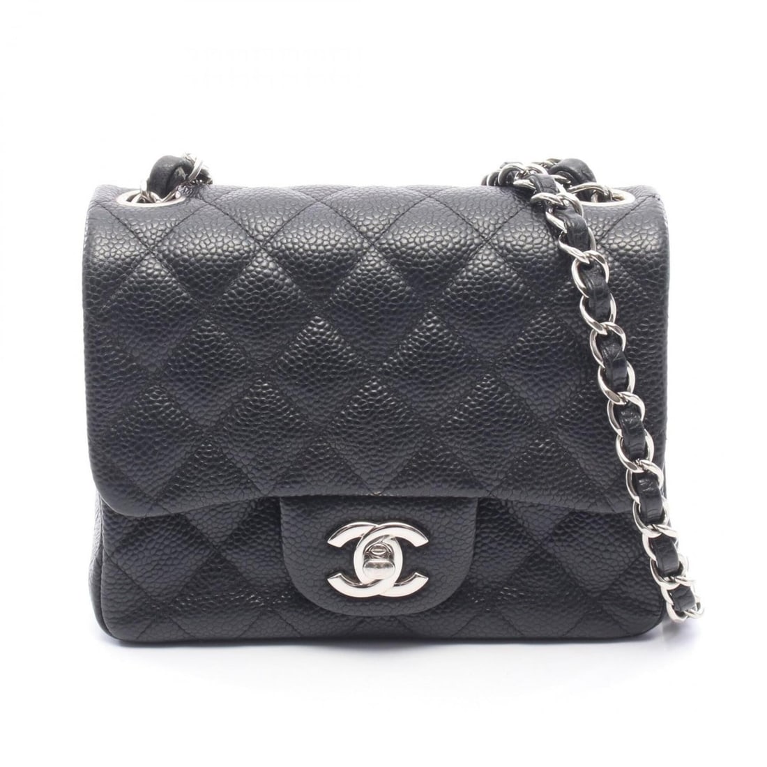 Chanel Mini Matelassé Shoulder Bag/Handbag, Caviar Leather (Grained Calfskin), Women's, Black: --- Catalog ---Category: SizeSize (HxWxD): 13cm x 17cm x 8cm / 5.11'' x 6.69'' x 3.14''Category: DesignType: Handbag, Shoulder bagColor: BlackGender: WomenMaterial: Grained Calfskin Category: GeneralB