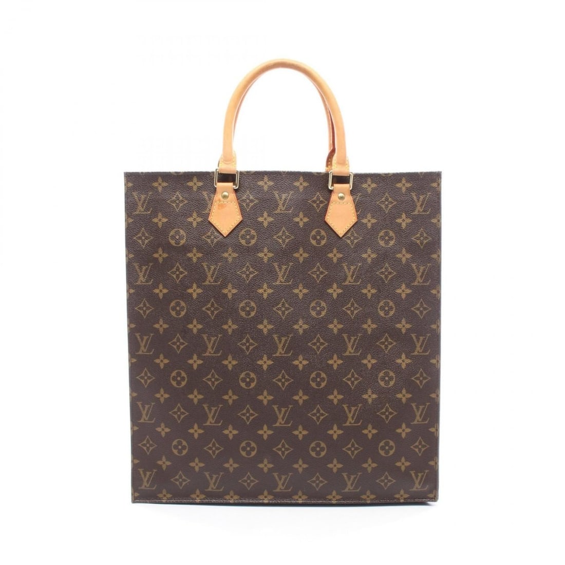 Louis Vuitton Sac Plat Monogram Tote Bag Handbag, Coated Canvas Leather, Women's, Brown, M51140: --- Catalog ---Category: SizeSize (HxWxD): 38cm x 36cm x 9cm / 14.96'' x 14.17'' x 3.54''Category: DesignType: Handbag, Tote bagColor: Brown, MonogramGender: WomenMaterial: Monogram , Leather Category