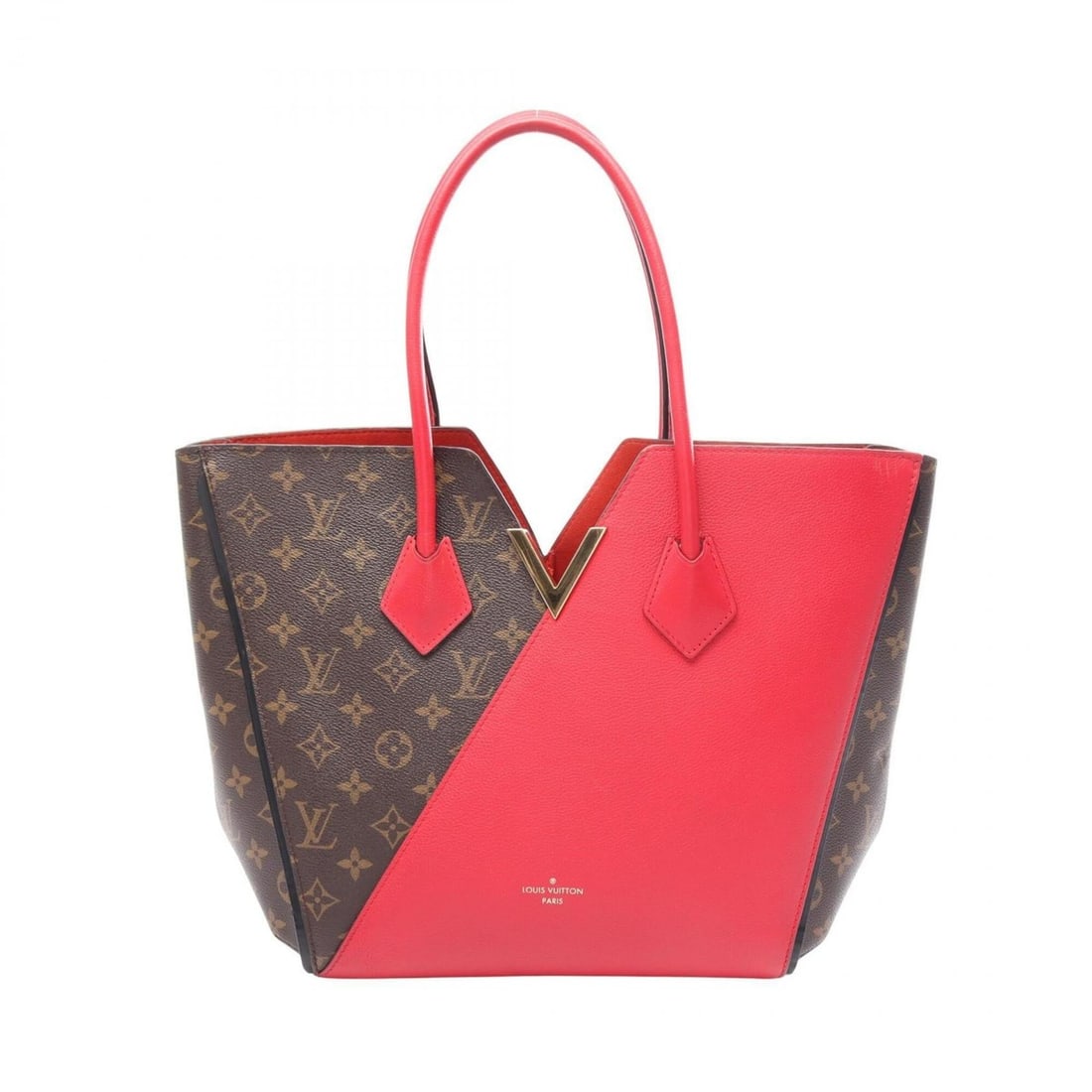Louis Vuitton Kimono MM Tote Bag/Handbag, Coated Canvas and Leather, Monogram Pattern, Women's,: --- Catalog ---Category: SizeSize (HxWxD): 28cm x 26cm x 14.5cm / 11.02'' x 10.23'' x 5.7''Category: DesignType: Handbag, Tote bagColor: Brown, Monogram, Red colorGender: WomenMaterial: Coated canvas 