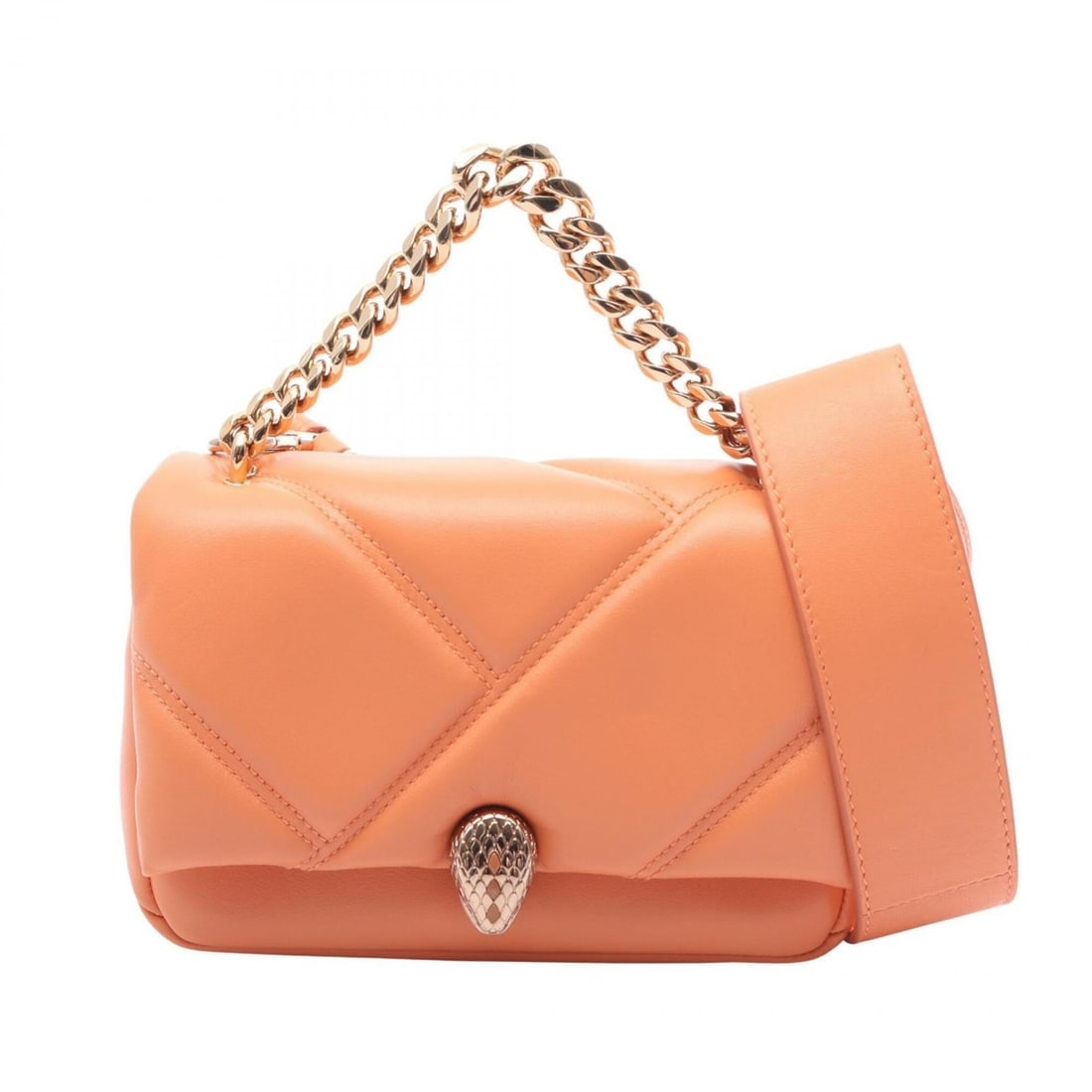 Bulgari BVLGARI Serpenti Cabochon Mini 2-Way Handbag, Leather, Women's, Orange: --- Catalog ---Category: SizeSize (HxWxD): 12cm x 17cm x 5.5cm / 4.72'' x 6.69'' x 2.16''Category: DesignType: HandbagColor: OrangeGender: WomenMaterial: Leather Category: GeneralBrand: Bvlgari--- Ite