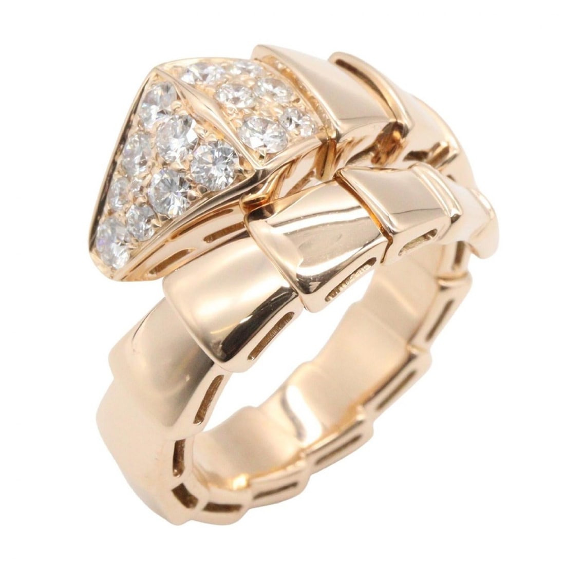 Bulgari BVLGARI Serpenti Viper Ring, Diamond 18KPG (Pink Gold), Women's, Gold Tone, Clear 347719: --- Catalog ---Category: SizeJP Size: 12US Size: 6.5Category: DesignType: Band ringColor: Clear, GoldGender: WomenMaterial: Pink gold (18K)Category: GeneralMPN: 347719Brand: Bvlgari--- Item List ---Se