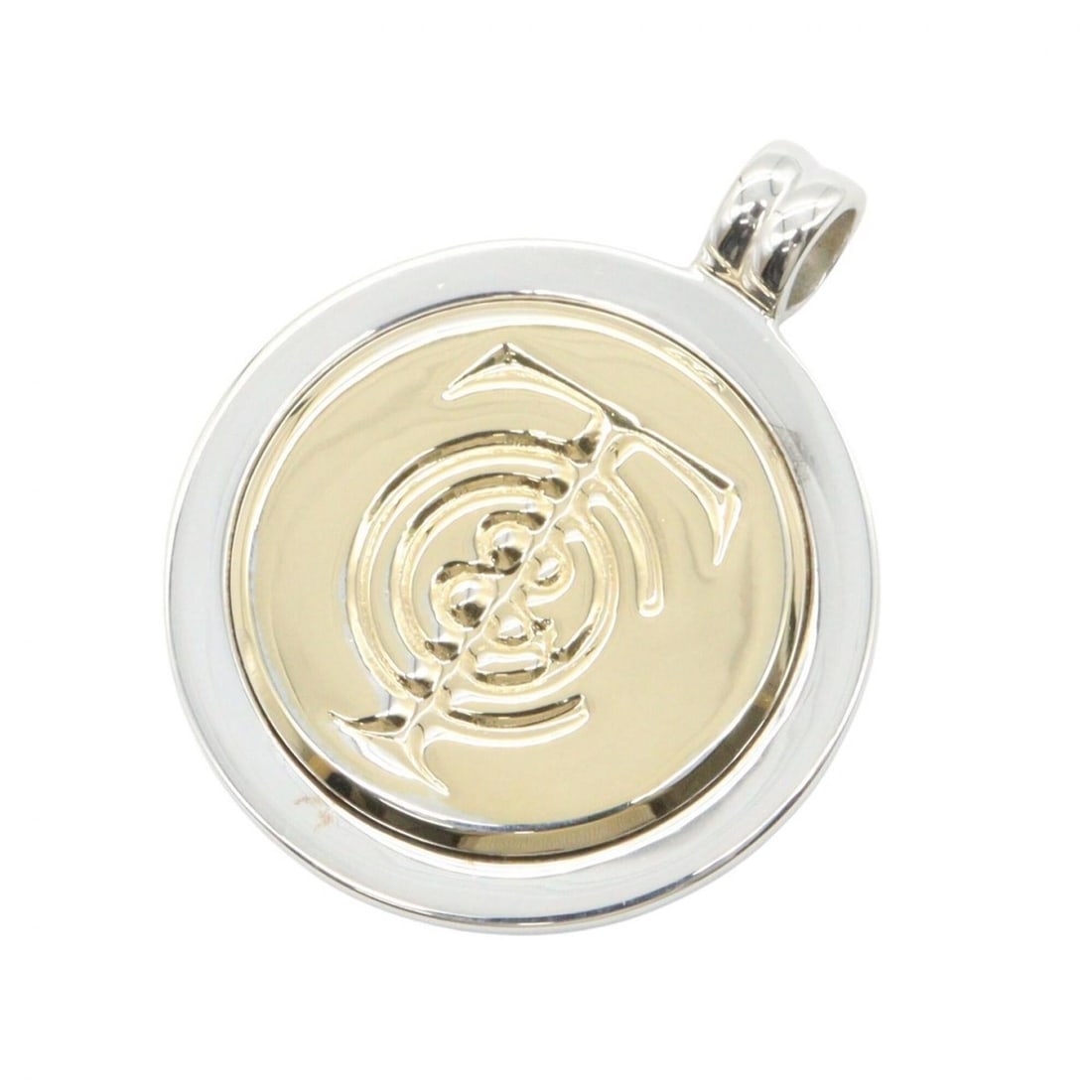 Tiffany & Co. Pendant Top, Sterling Silver 925, 18K Yellow Gold, Gold Tone, Men's Women's.: --- Catalog ---Category: SizePendant Size: 30mm x 24mm / 1.18'' x 0.94''Category: DesignGender: Men,WomenMaterial: Silver 925, Yellow gold (18K)Necklace Type: PendantCategory: GeneralBrand: Tiffany---