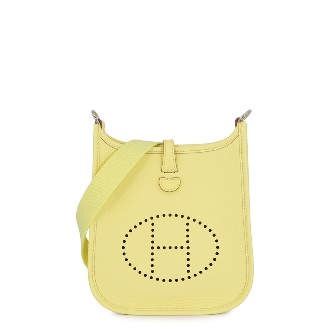 Hermes Evelyne TPM Amazon Shoulder Bag 111cm Limoncello Taurillon Clemence K Stamp HERMES Handbag: --- Catalog ---Category: SizeWeight: 240g / 8.46oz.Size (HxWxD): 19cm x 16cm x 5.5cm / 7.48'' x 6.29'' x 2.16''Strap Length: 111cm / 43.7''Category: DesignType: Handbag, Shoulder bagGender: WomenClosu