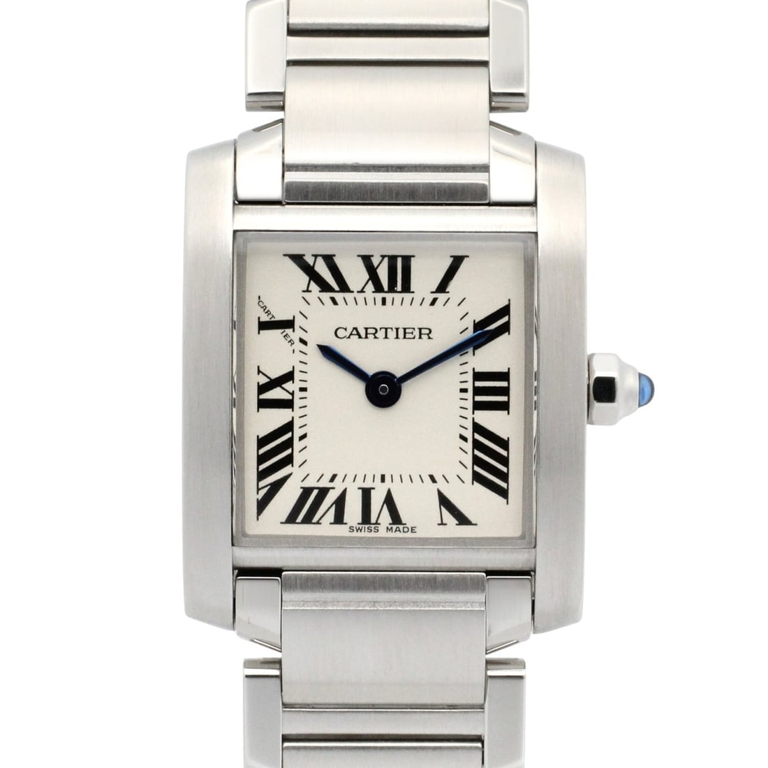 Cartier Tank Française SM Watch, Stainless Steel, Ladies, Silver Tone, W51008Q3: --- Catalog ---Category: SizeWrist Size: 15cm / 5.9''Case Diameter: 20mm / 0.79''Category: DesignType: WristwatchGender: WomenColor (Dial): SilverMaterial (Band): Stainless steelMaterial (Case): Stain
