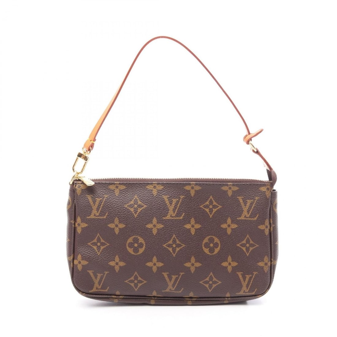 Louis Vuitton Pochette Accessoires Handbag, Coated Canvas and Leather, Monogram Pattern, Women's,: --- Catalog ---Category: SizeSize (HxWxD): 13cm x 21cm x 3cm / 5.11'' x 8.26'' x 1.18''Category: DesignType: HandbagColor: Brown, MonogramGender: WomenMaterial: Coated canvas , Leather Category: Gener